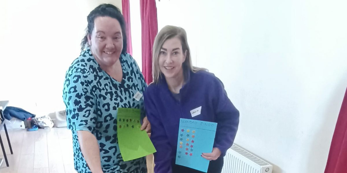Carer Miriam invents Beanbag Bingo game for Clients